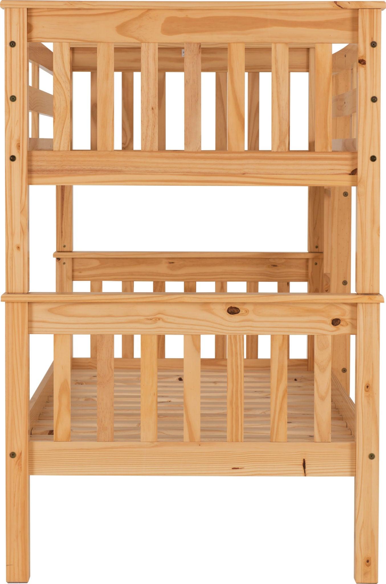 Oak Wood Bunk Bed Frame 2