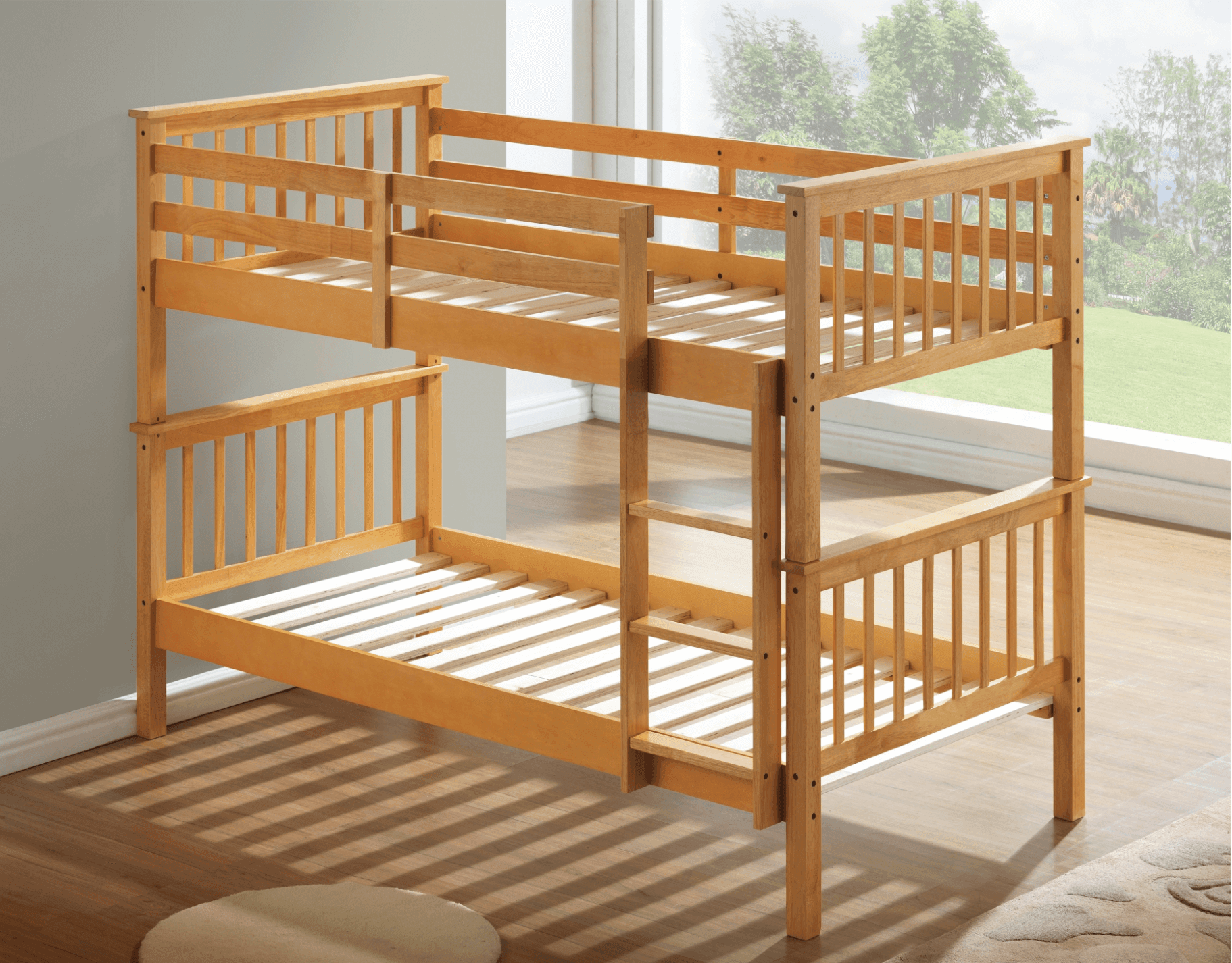 beech wooden bunk bed storage 4