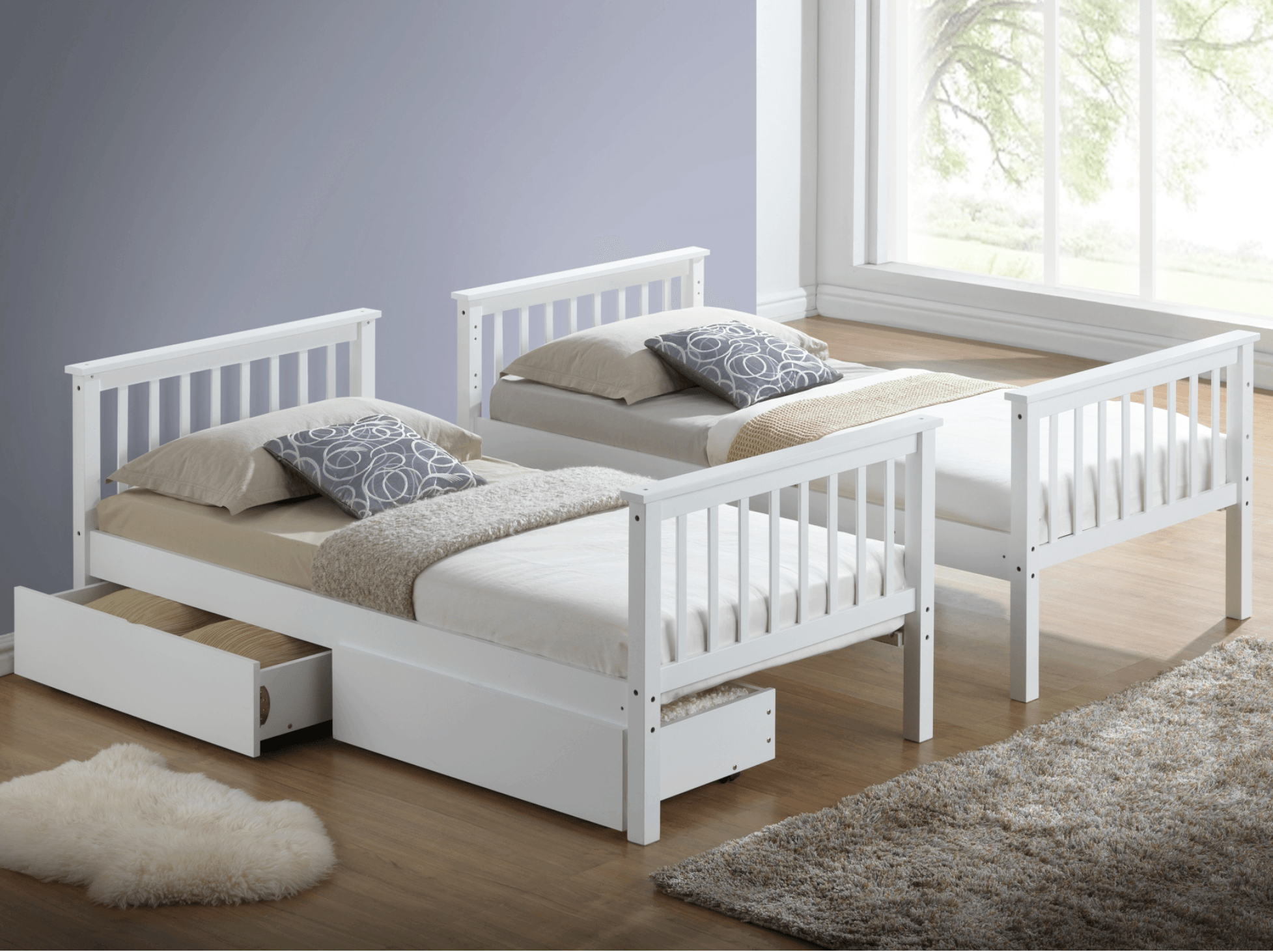 White Beach Wooden 2 in 1 5