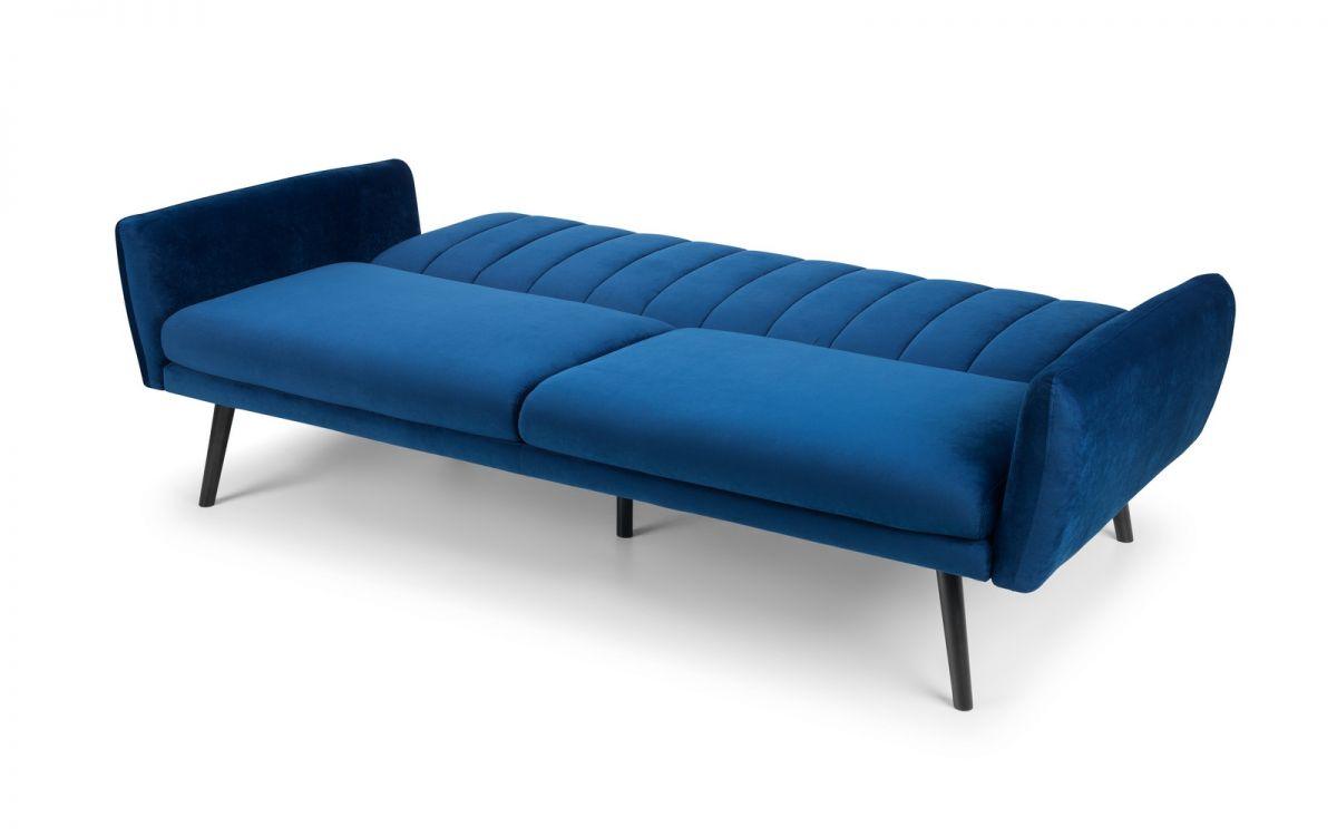 Luxury Afina Sofa Bed Frame in Blue Velvet - Complete Comfort Beds