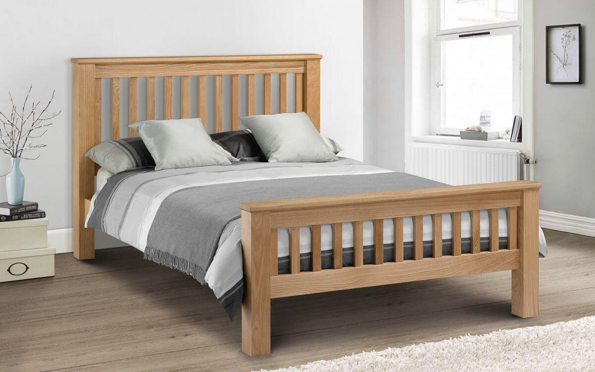 Amsterdam Oak Wooden Super King Bed Frame 1