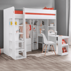 Aurora Highsleeper white Bunk Bed frame 1