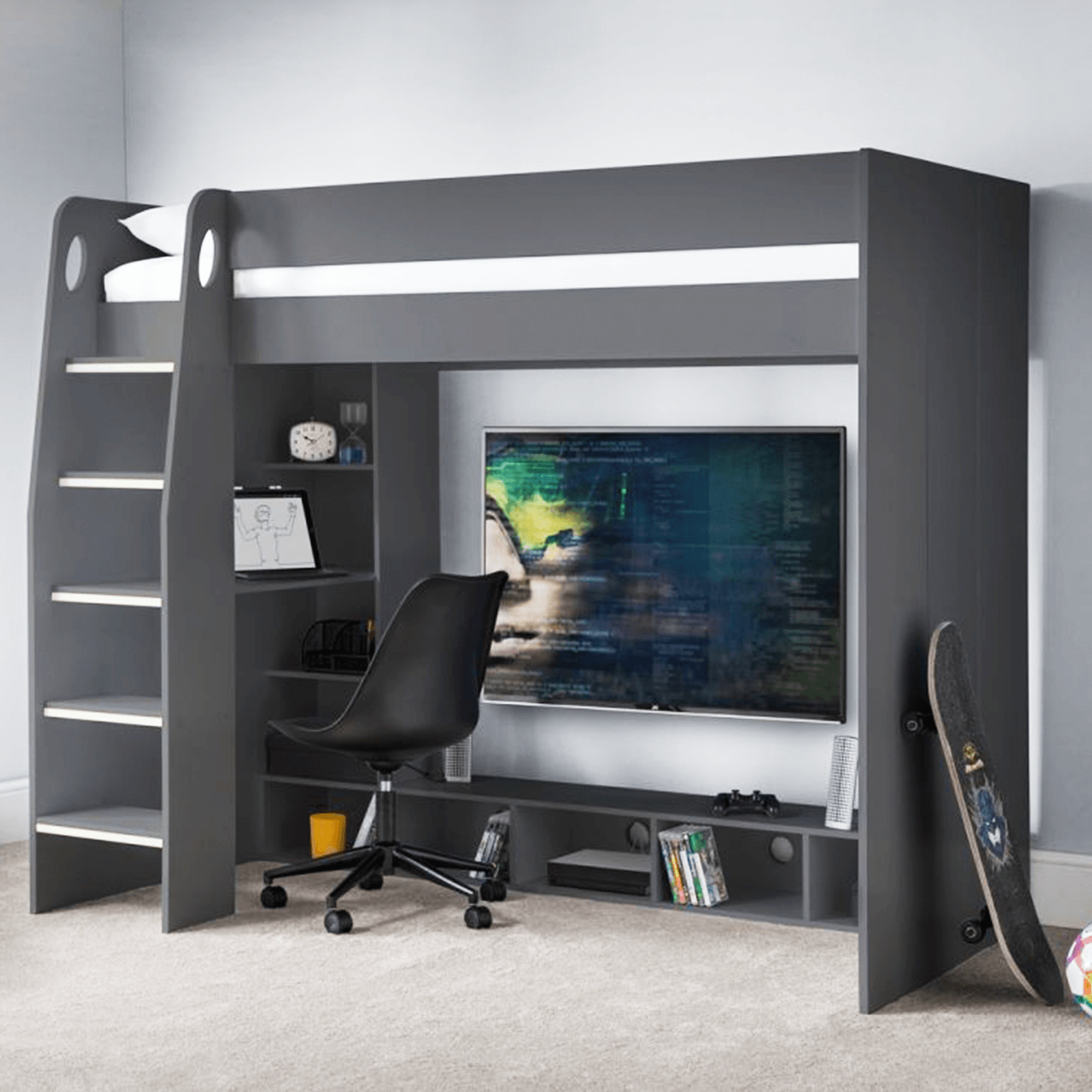 Nebula Gaming Bunk Bed Black