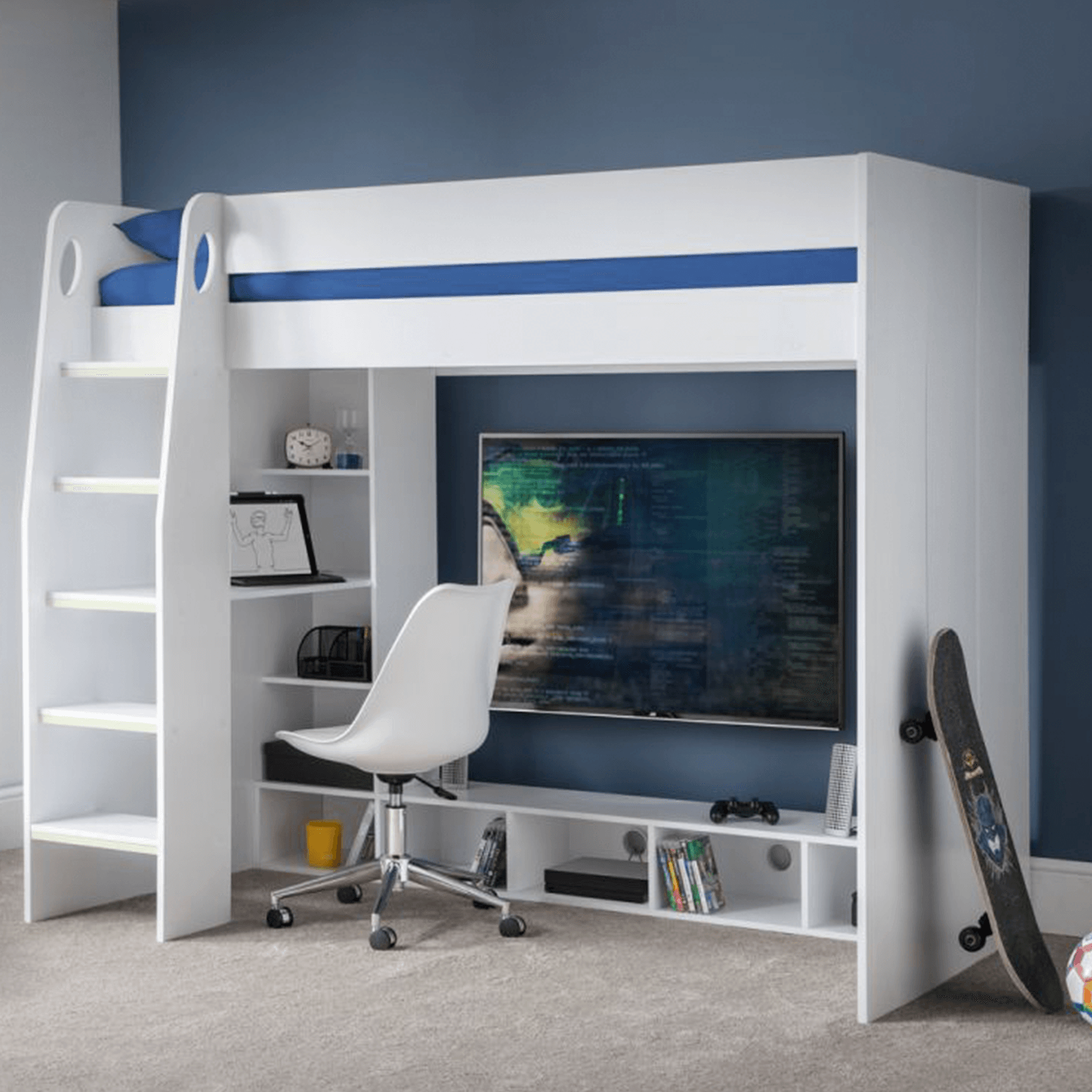 Nebula Gaming Bunk Bed White
