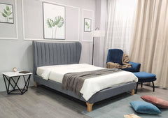 Nordin Platinum Grey Double Bed Frame 2