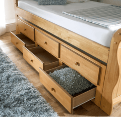 oak captain wooden bed frame 4