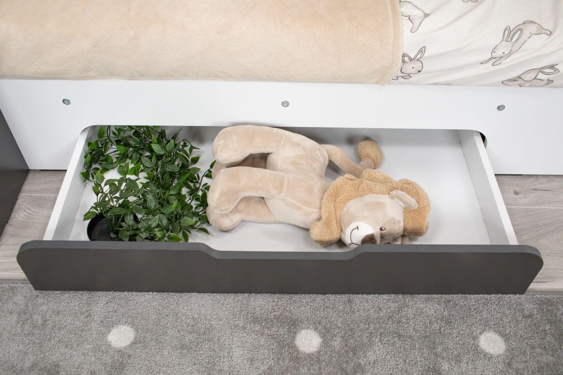 Flick Triple Bunk Bed Frame with Under Bed Draw