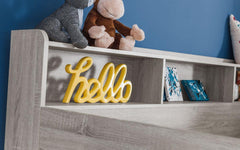 Orion Bunk Bed Grey Oak Shelves