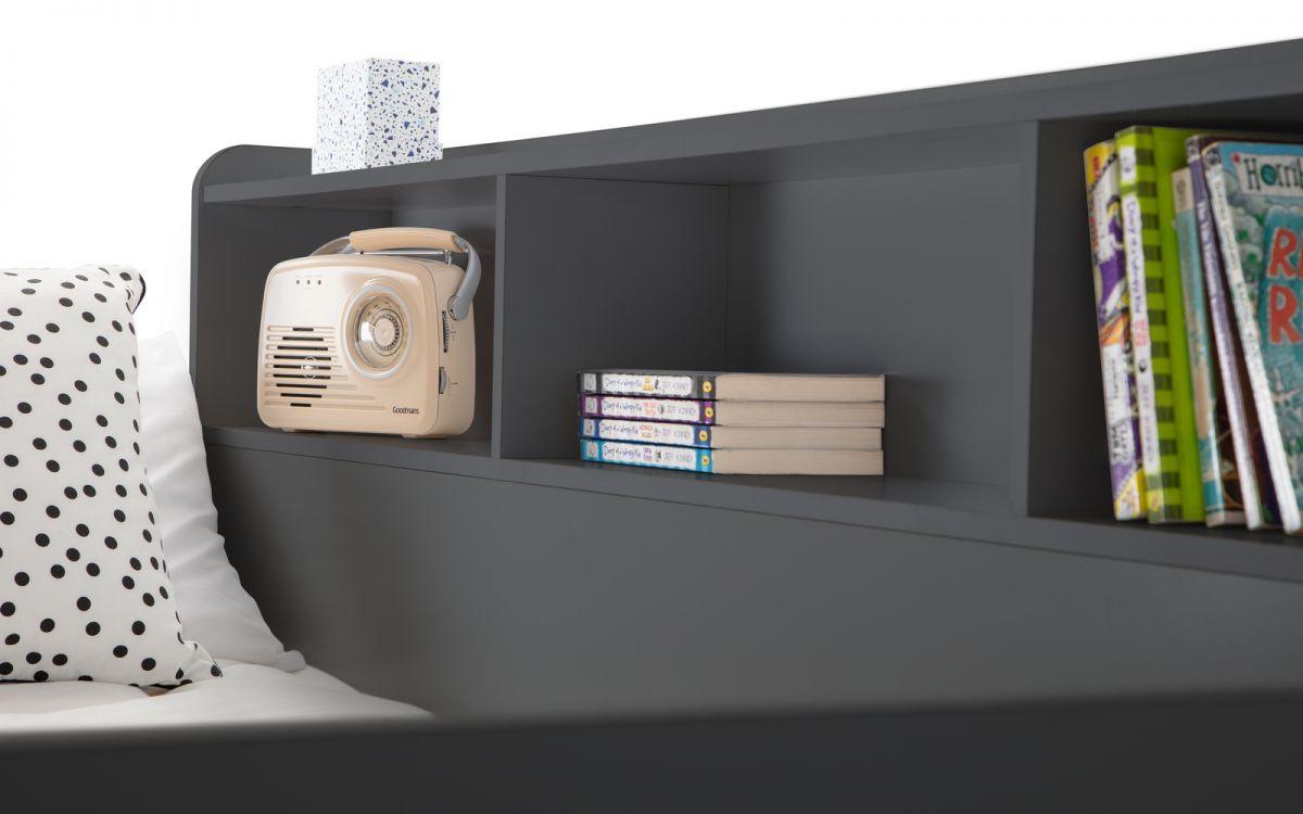 Orion Triple Sleeper Bunk Bed Black Shelves