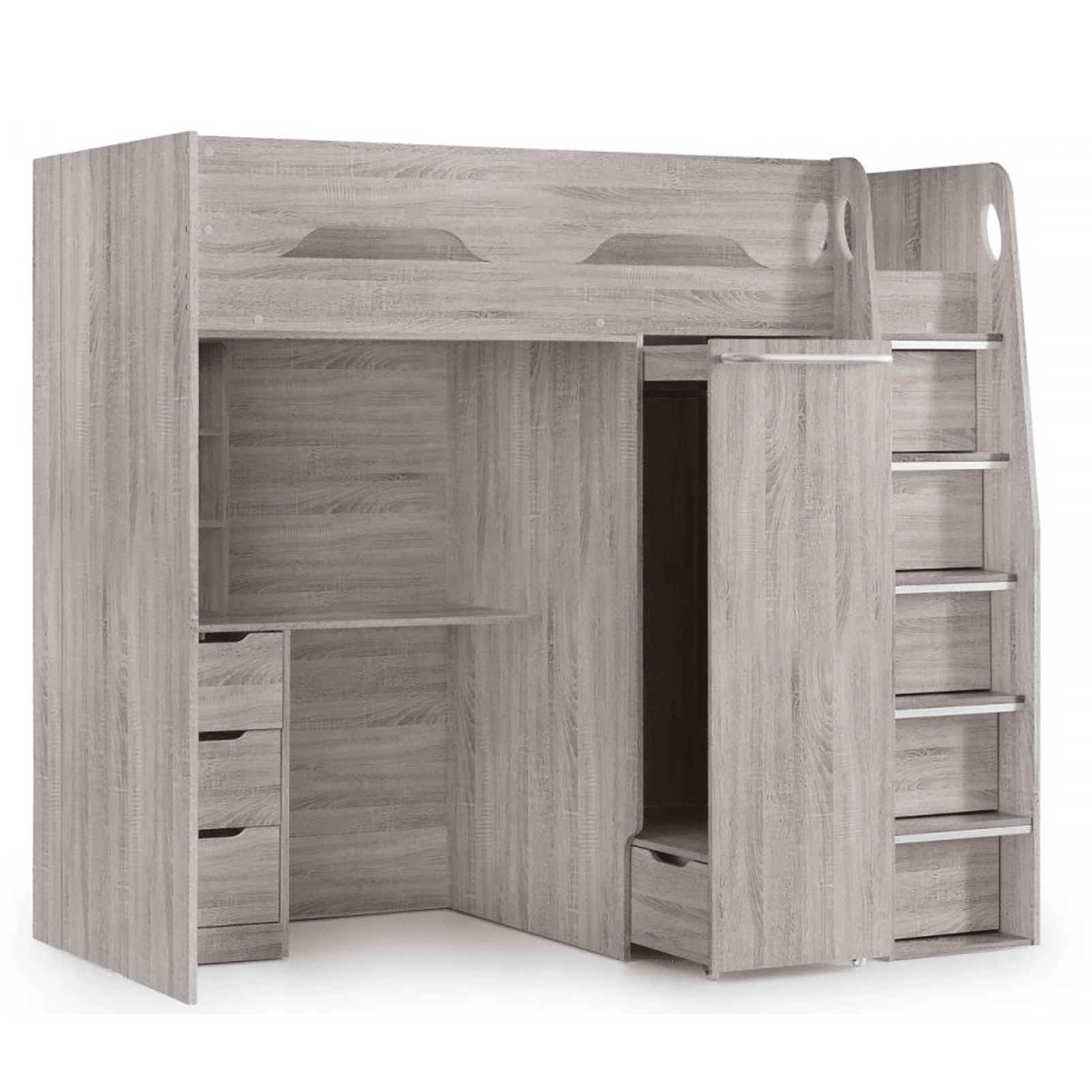 Highsleeper Grey Oak Bunk Bed