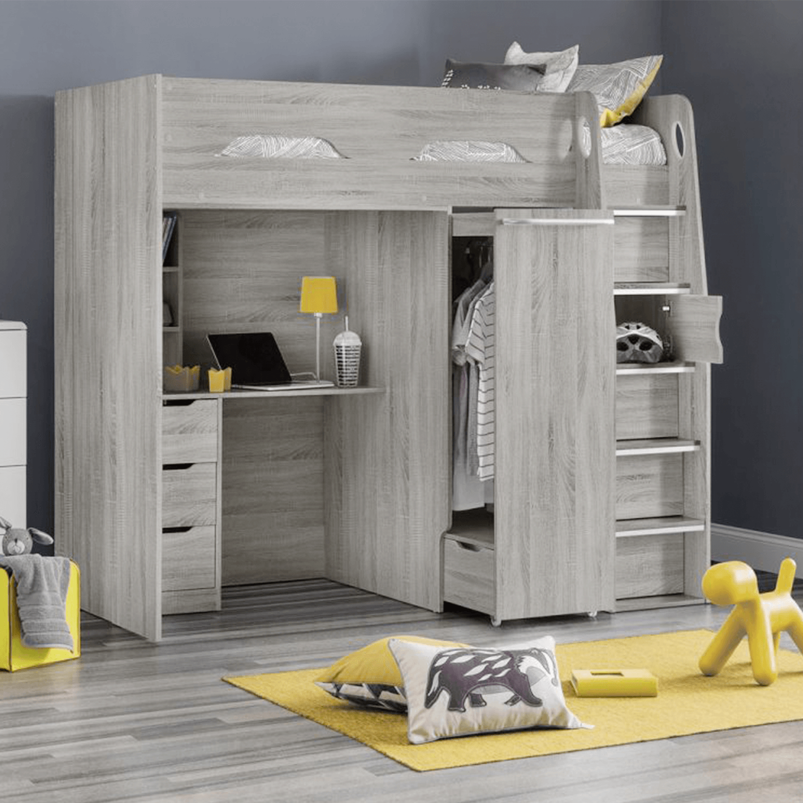 Pegasus Highsleeper Grey Oak 1