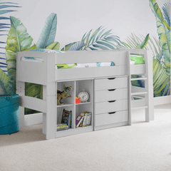 Pluto Mid-Sleeper Bunk Bed Grey 3