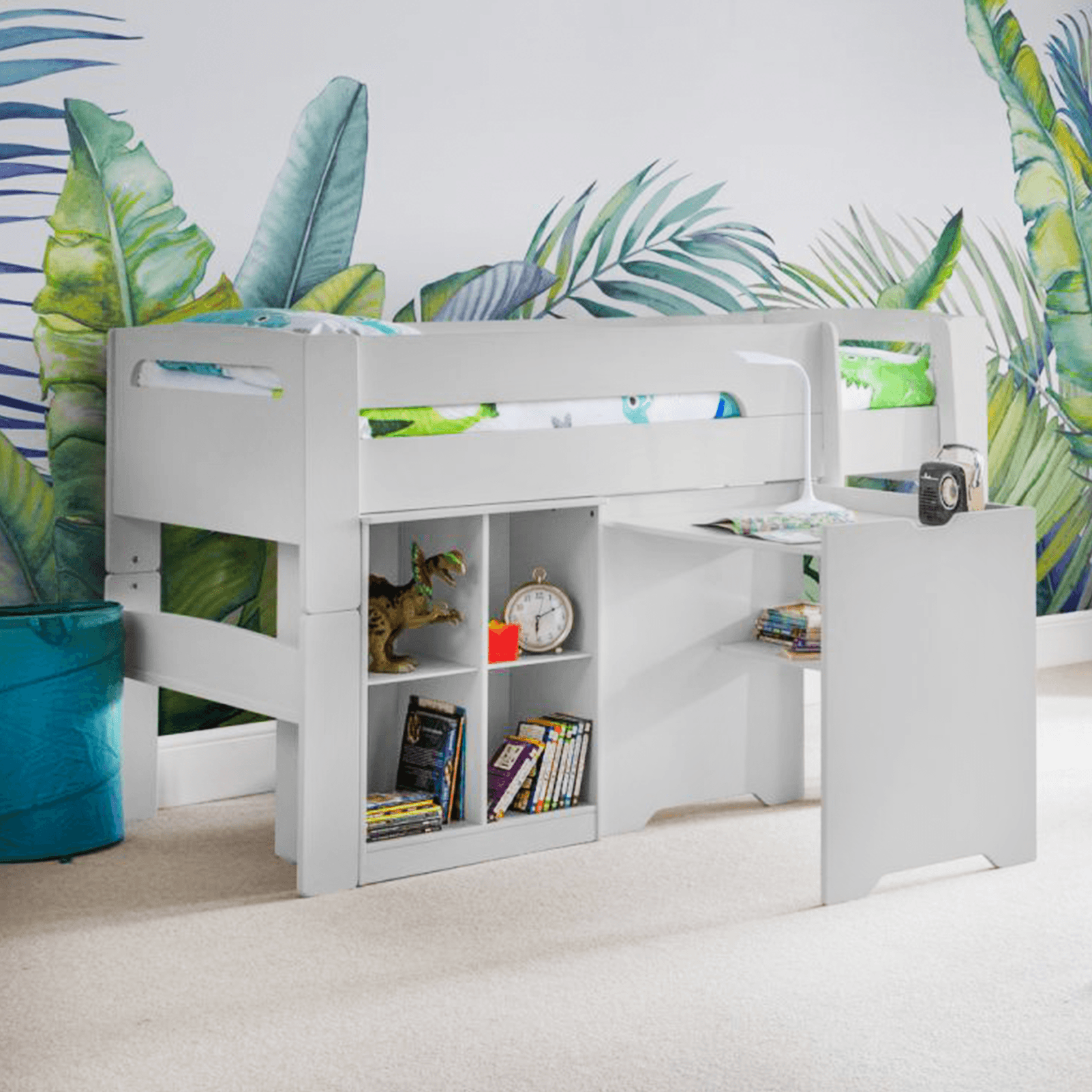 Pluto Mid-Sleeper Bunk Bed Grey 5