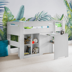 Pluto Mid-Sleeper Bunk Bed Grey 5