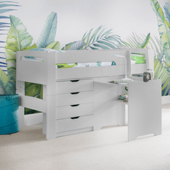 Pluto Mid-Sleeper Bunk Bed Grey 6