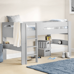 Pluto Mid-Sleeper Bunk Bed Grey