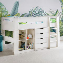 Pluto Midsleeper Bunk Stone White 3