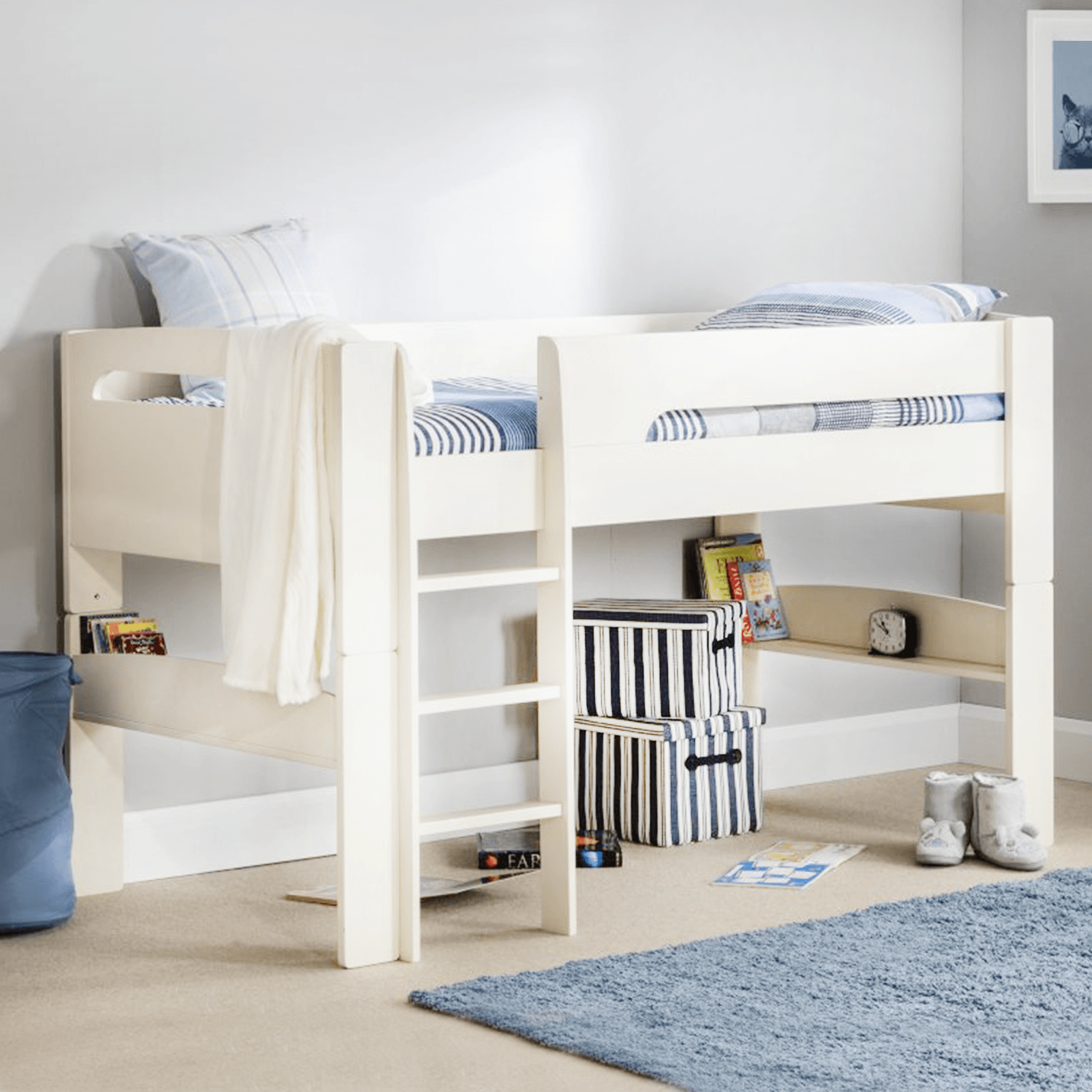 Pluto Midsleeper Bunk Stone White