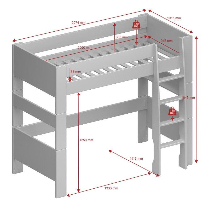 Steens for kids High Sleeper Bunk Bed Size