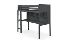 Titan Highsleeper Bunk Bed Frame with Storage and Desk in Anthracite - Complete Comfort Beds