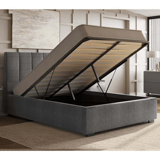 Waltz Fabric Ottoman Double Bed Frame 4 6