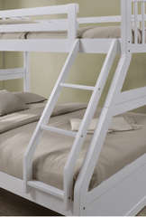White Wooden Three Sleeper Bunk Draws 4