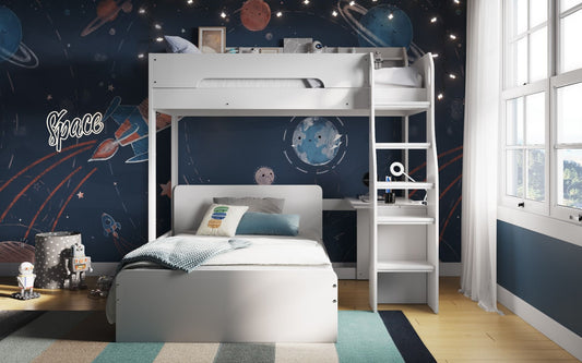 Shared Bedrooms with L-Shaped Bunk Beds