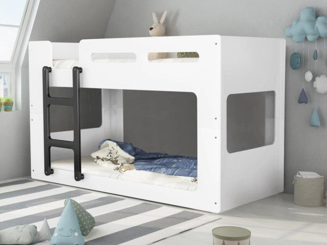 White Wood Bunk Bed - Kids Bunk Bed