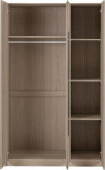 Paris 3 Door Mirrored Wardrobe - Smoked Ash Effect