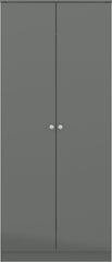 Denver 2 Door Wardrobe - Grey Gloss
