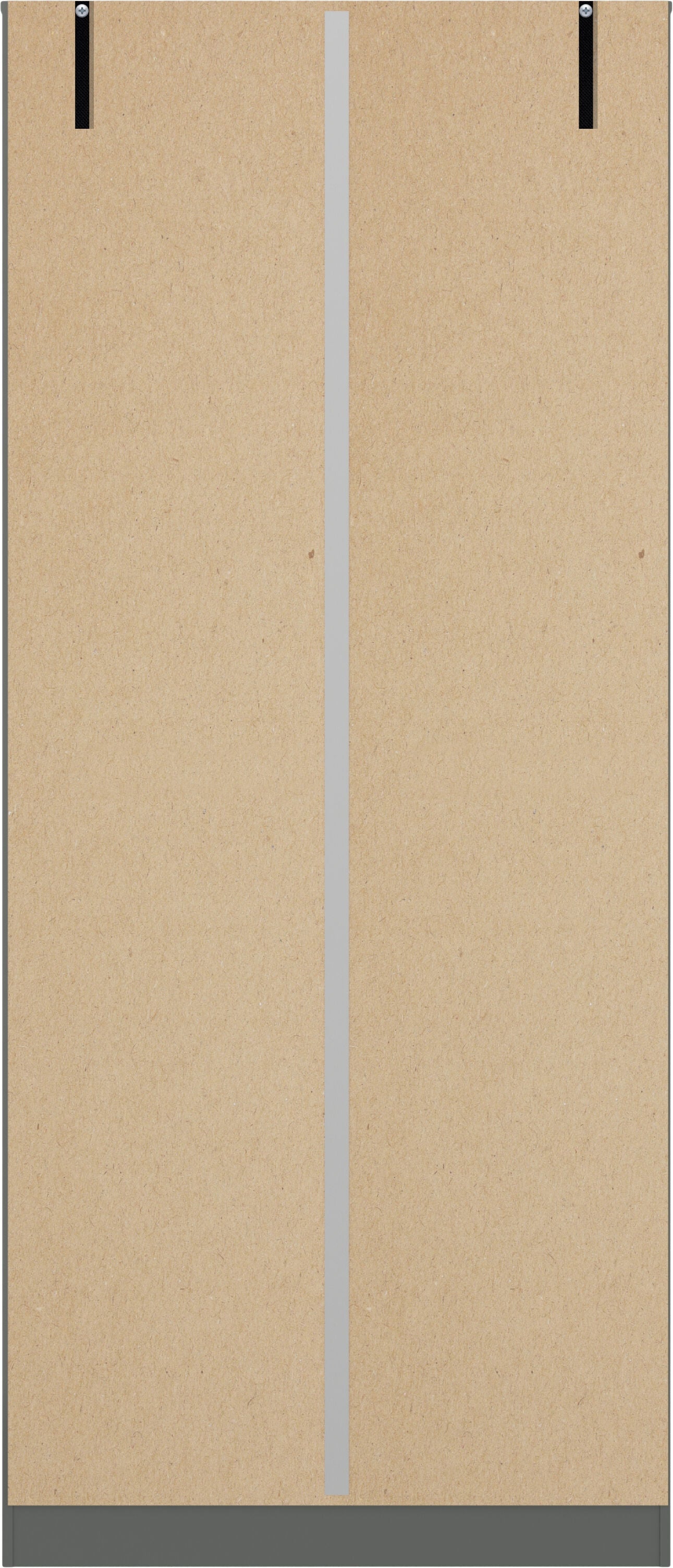 Denver 2 Door Wardrobe - Grey Gloss