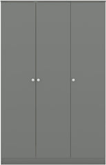 Denver 3 Door Wardrobe - Grey Gloss