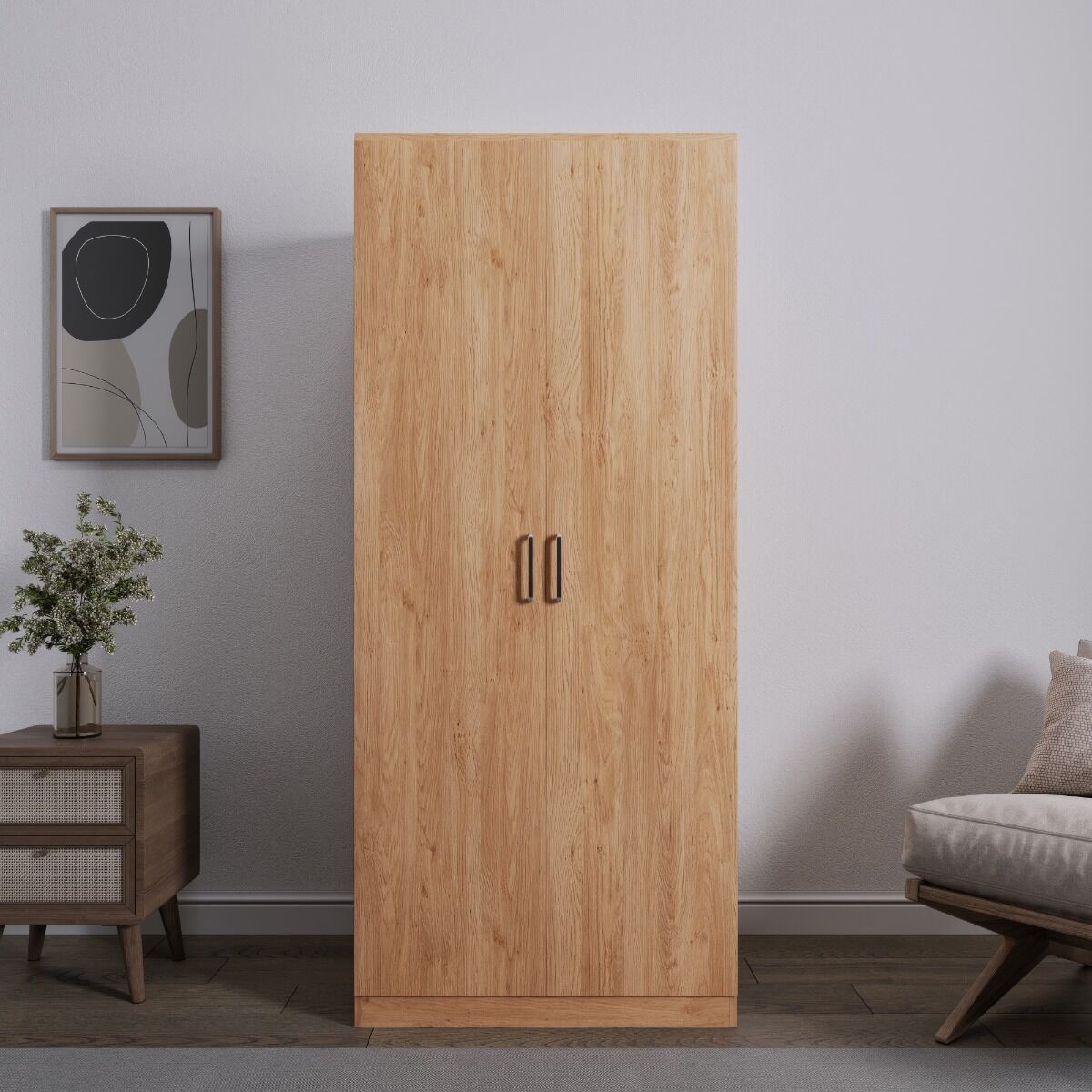 Dakota 2 Door Wardrobe - Oak Effect