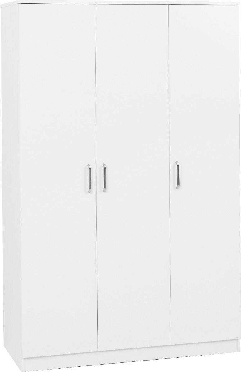 Dakota 3 Door Wardrobe - White