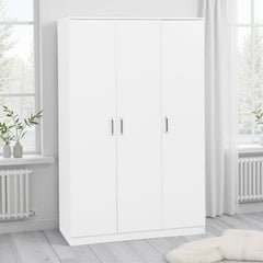 Dakota 3 Door Wardrobe - White