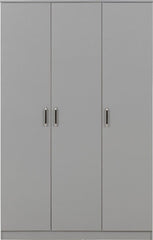 Dakota 3 Door Wardrobe - Light Grey