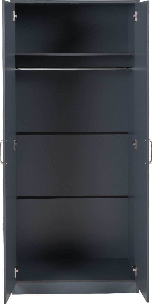 Dakota 2 Door Wardrobe - Dark Grey