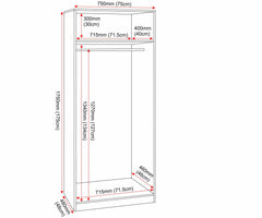 Dakota 2 Door Wardrobe - Dark Grey