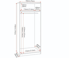 Dakota 2 Door Wardrobe - Dark Grey