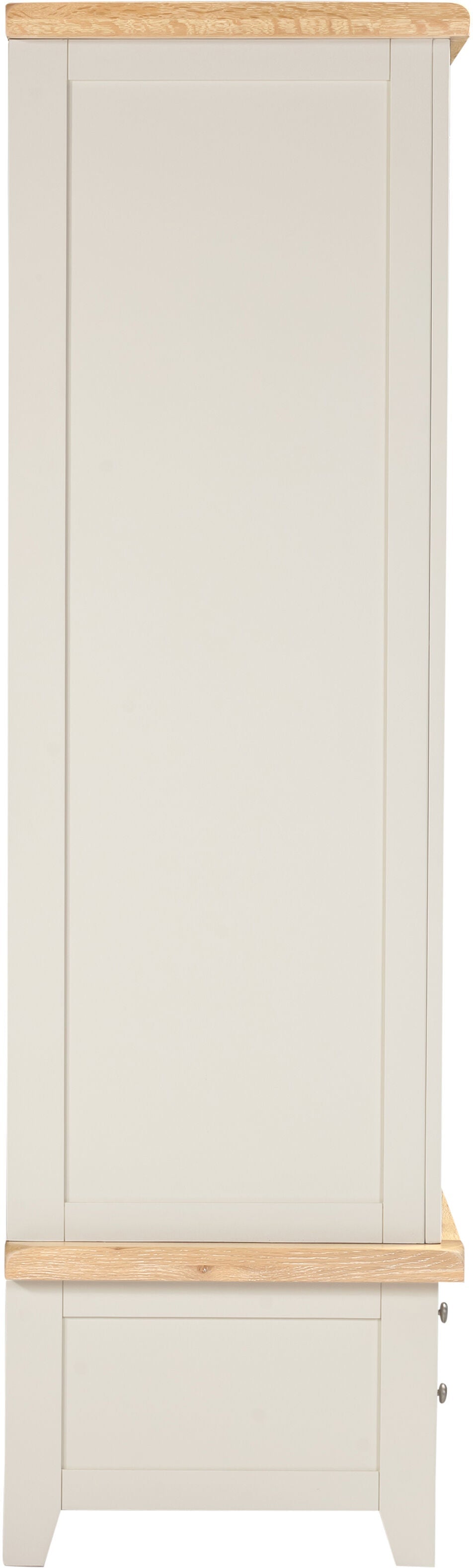 Windsor 2 Door 1 Drawer Wardrobe - Ivory/Oak
