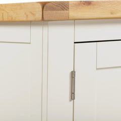 Windsor 2 Door 1 Drawer Wardrobe - Ivory/Oak