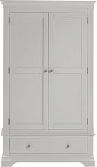 Bordeaux 2 Door Wardrobe - Pebble Grey