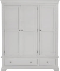 Bordeaux 3 Door Wardrobe - Pebble Grey
