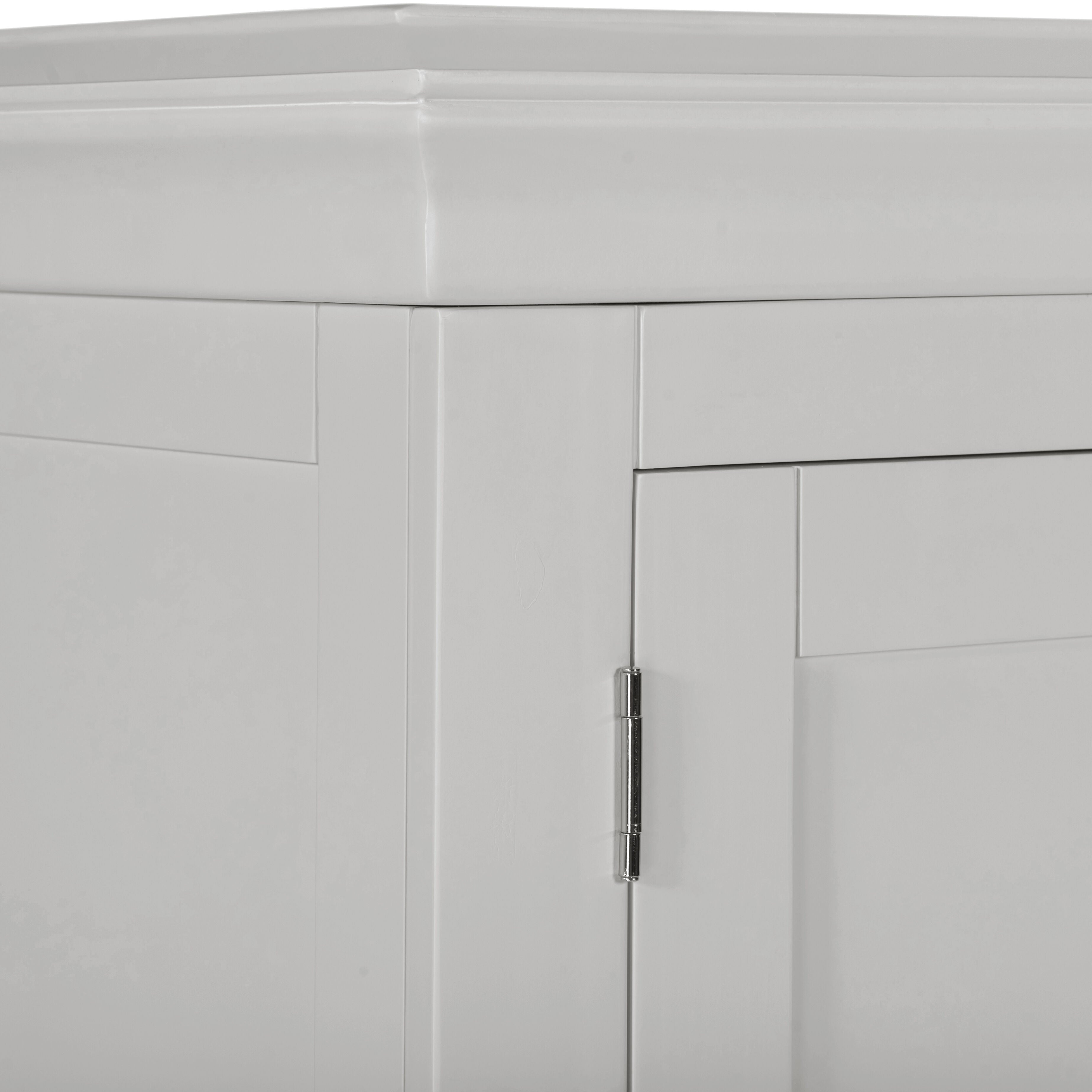 Bordeaux 3 Door Wardrobe - Pebble Grey