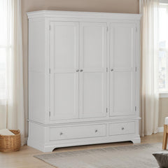 Bordeaux 3 Door Wardrobe - Pebble Grey