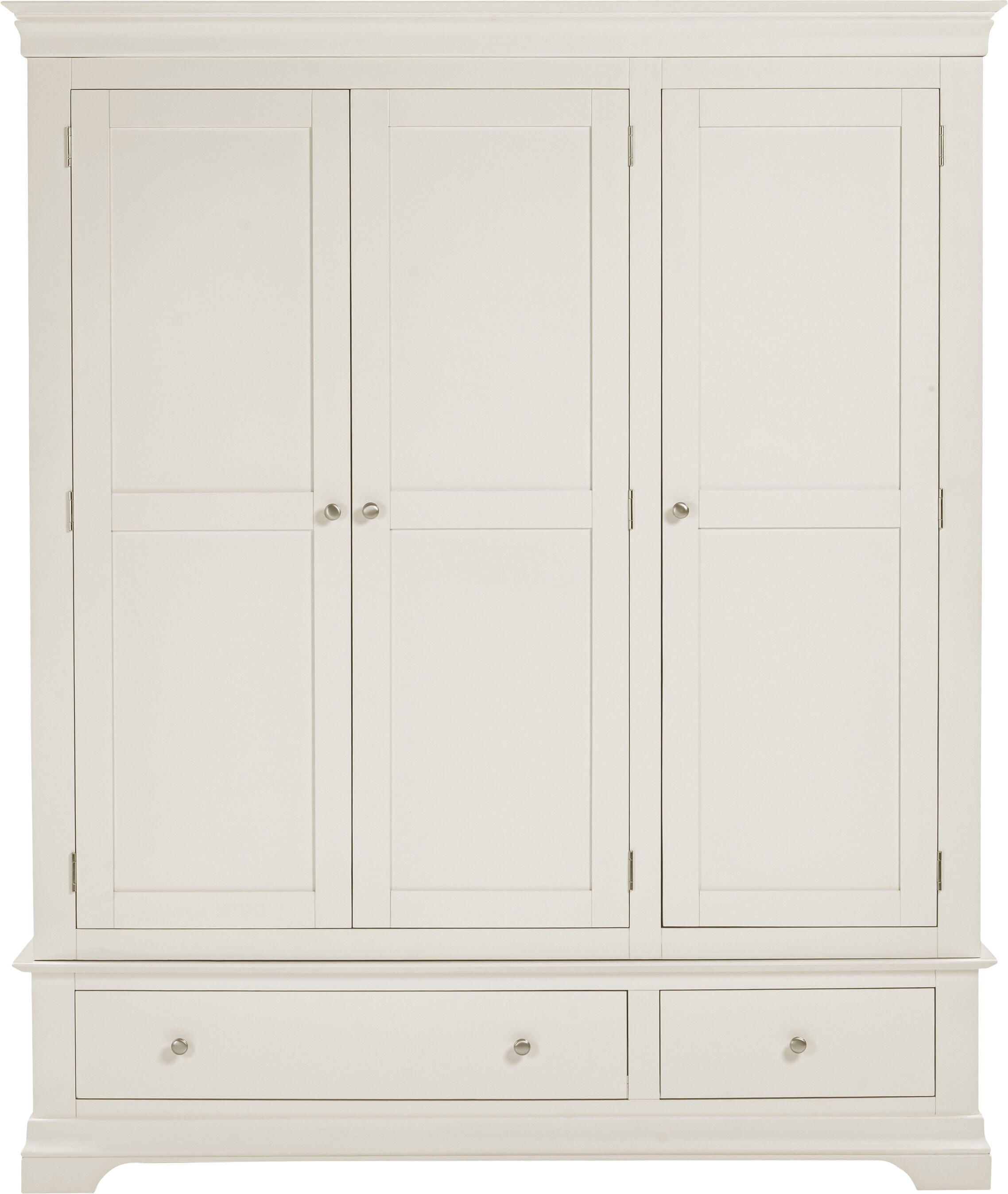 Bordeaux 3 Door Wardrobe - Ivory