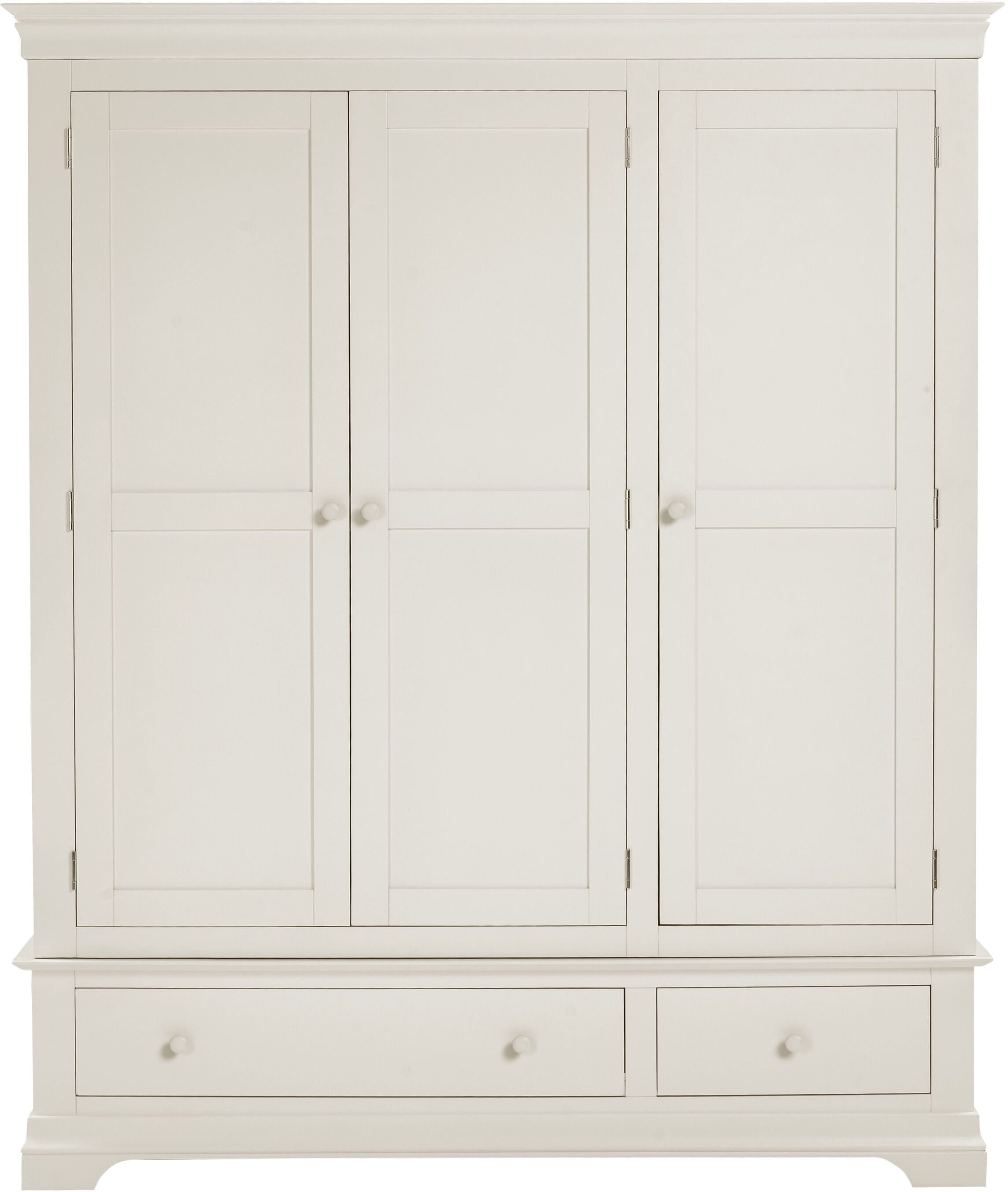 Bordeaux 3 Door Wardrobe - Ivory