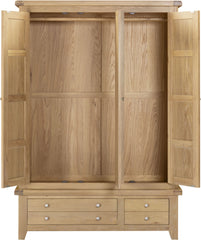 Windsor 3 Door 2 Drawer Wardrobe - Natural Oak