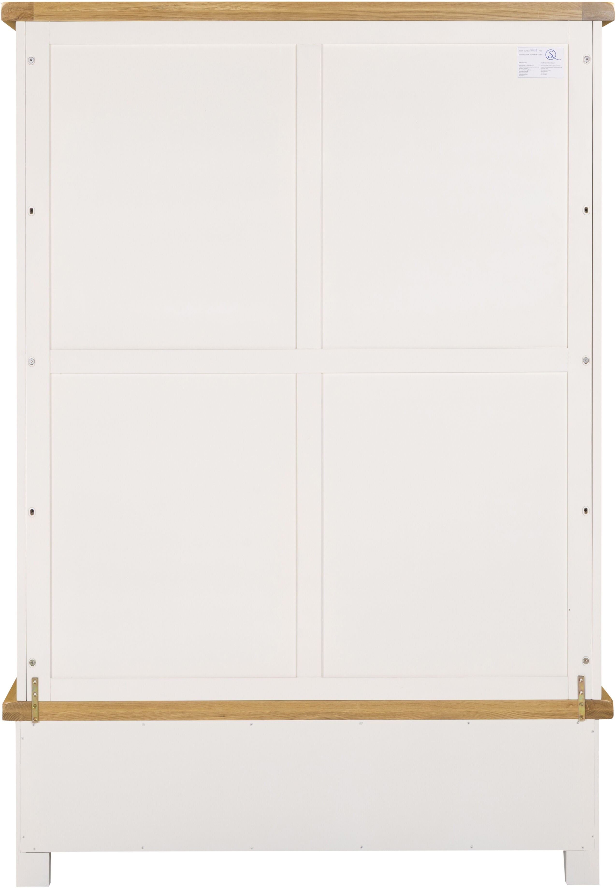 Windsor 3 Door 2 Drawer Wardrobe - Ivory/Oak