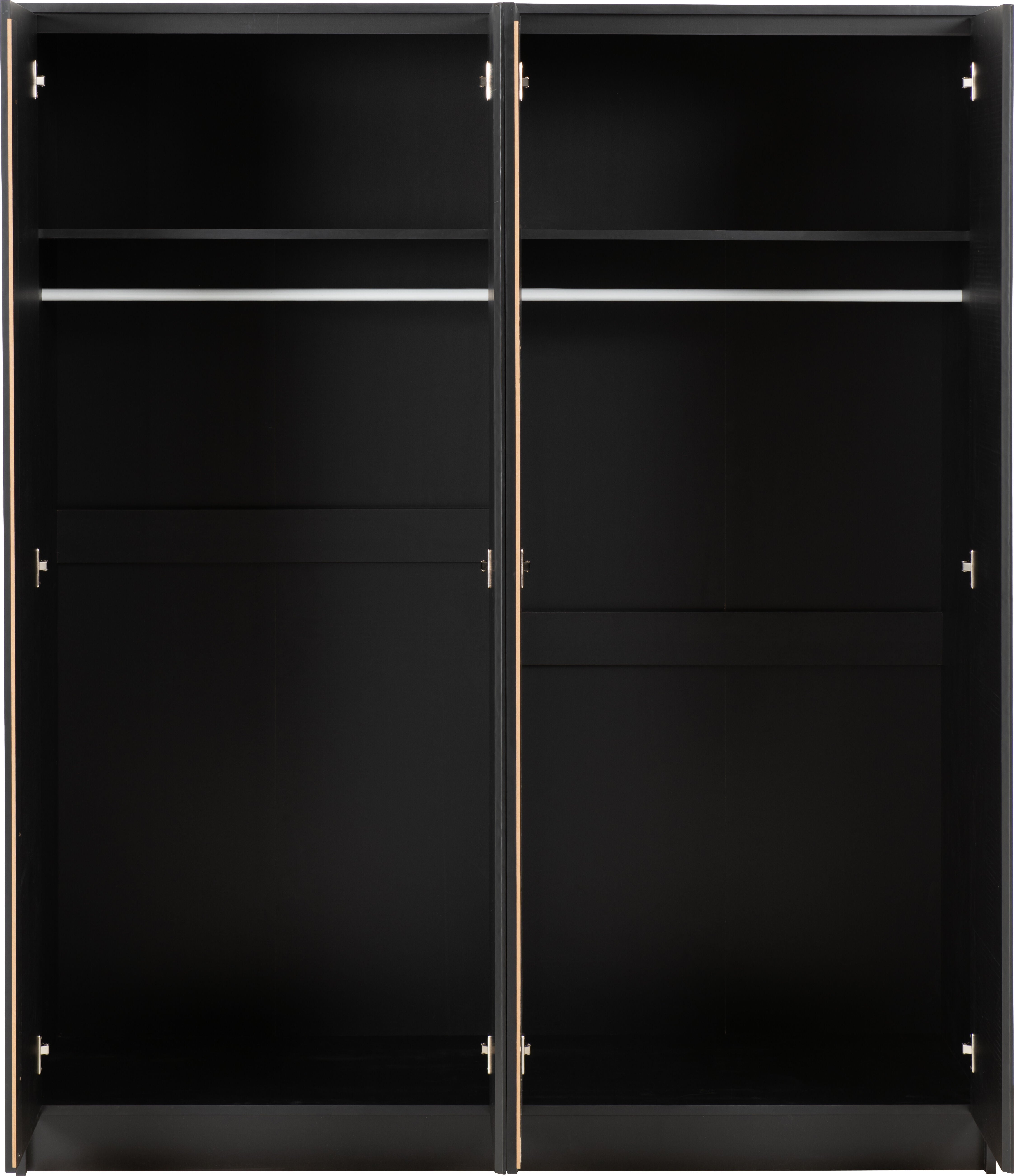 Malvern 4 Door Wardrobe - Black